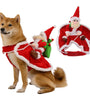 Christmas Dog Costume Funny Christmas Santa Claus Riding on Dog