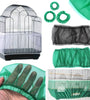 Nylon Mesh Bird Cage Cover Shell Skirt Net Easy Cleaning Seed Catcher Guard Bird Cage Accessories Airy Mesh Parrot Bird Cage Net