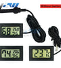 LCD Digital Thermometer Hygrometer Temperature Humidity Meter with Vehicle Probe Reptile Terrarium Fish Tank Cooler