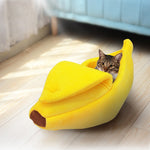 Banana Cat Bed House Accogliente Cuscino per Cuccioli di Banana Cuccia Cuccia Calda Cestino per Animali Domestici Portatile Forniture Letti per Gatti Gattini