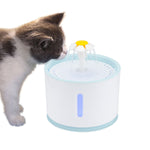 Fontana d'acqua automatica per gatti da 2,4 litri con LED elettrico USB per cani e gatti
