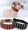Cool Rivets Studded Best Genuine Leather Pet Dog Collars For Small Medium Large Dogs Black Brown  Boxer Bulldog Pitbull XS S M L