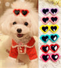 New Pet Lovely Heart Sunglasses Hairpins Pet Dog Bows Hair Clips for Puppy Dogs Cat Yorkie Teddy Pet Hair Decor Pet Supplies 1pc