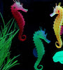Ippocampo luminoso artificiale in silicone Ornamento per acquario Decorazione per acquario Decorazione per cavalluccio marino subacqueo Forniture per animali domestici
