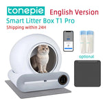 Tonepie 65L Automatic Smart Cat Litter Box Self Cleaning Fully Enclosed Cat Litter Box Pet Toilet Litter Tray English Version
