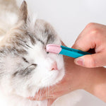 Eco-Friendly Kitten Eye Rub Handheld Cat Eye Wipe Strofina gli occhi Poo Brush Cleaning Design con fibbia riutilizzabile Pettine per animali domestici Spazzola per macchie di lacrime
